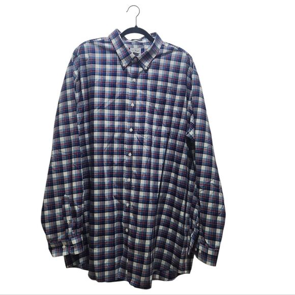 L.L. Bean Other - L.L. Bean Kennebunk Sport XXL Tall Plaid Wrinkle Free Cotton Button Down Shirt